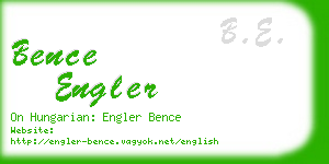 bence engler business card